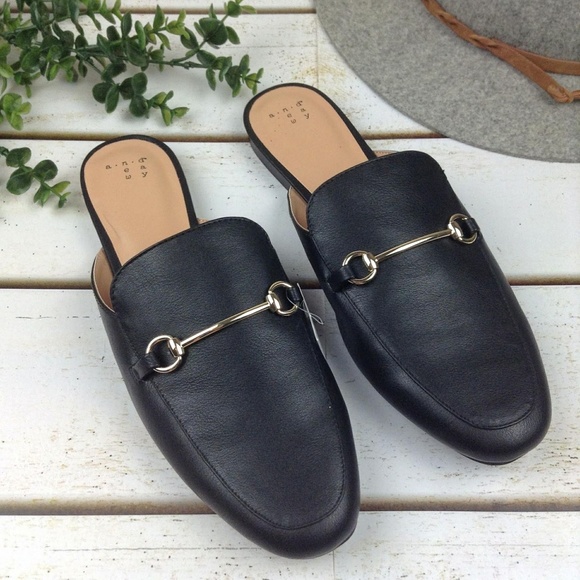 A New Day Kona Black Backless Slipon 